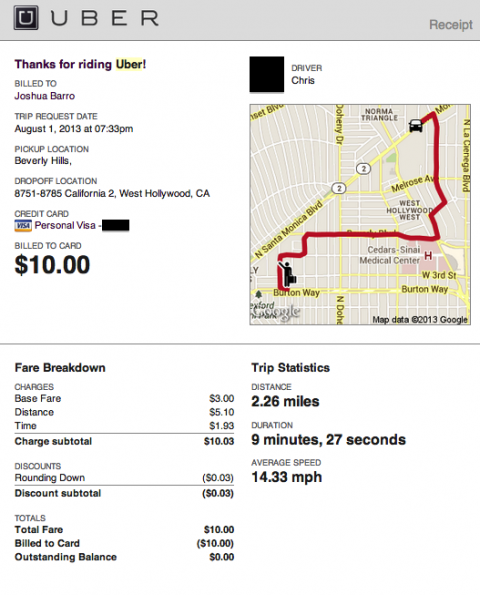 Uber Receipt